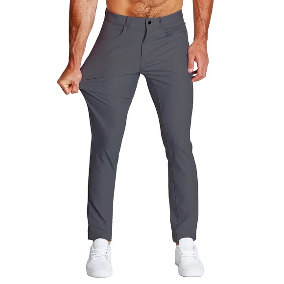 Liverpool Men’s ATHLETIC FIT STRETCH TECH CHINO - CHARCOAL - Picture 2 of 8
